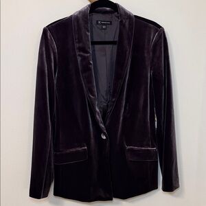 NWT INC International Concepts Velvet Blazer in Deep Gray
